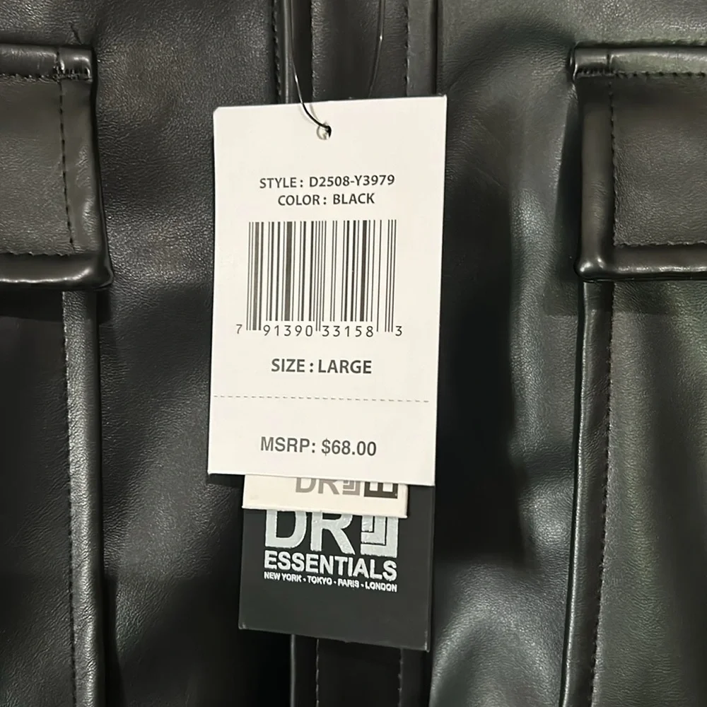 NWT D.R. ESSENTIALS Faux leather jacket - Picture 5 of 11